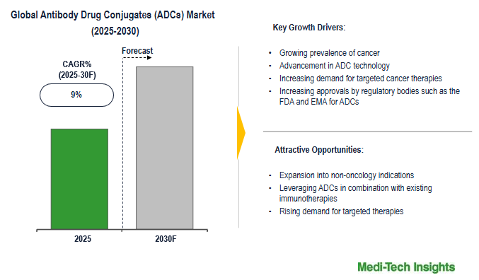 Cover image for Global Antibody Drug Conjugates Market Expected to Experience Sustained 9% CAGR Growth by 2030