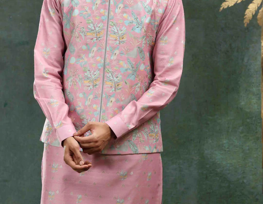 Cover image for Top 10 Kurta Pajama Styles with Jackets for Men This Season