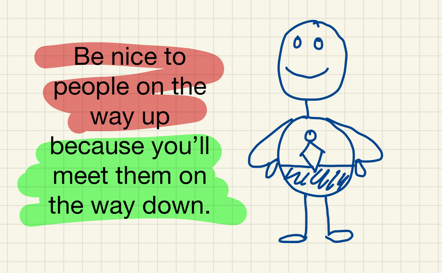 being nice to others