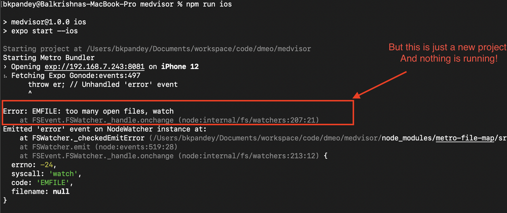 Cover image for Solving EMFILE Error in React Native with Watchman